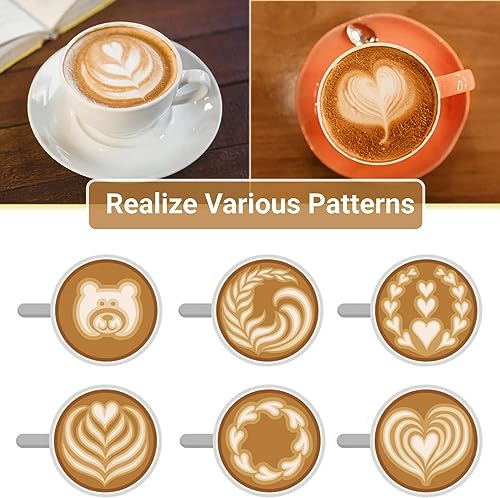 Milk Frothing Pitcher, 600ml (20oz) Milk Frother Cup Stainless Steel Jug Steaming Pitcher, Milk Coffee Cappuccino Latte Art Barista Steam Pitchers Milk Jug Cup with Decorating Pen - My Kitchen Products