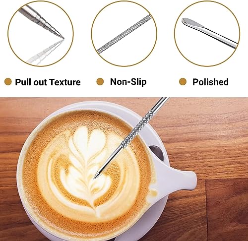 Milk Frothing Pitcher, 600ml (20oz) Milk Frother Cup Stainless Steel Jug Steaming Pitcher, Milk Coffee Cappuccino Latte Art Barista Steam Pitchers Milk Jug Cup with Decorating Pen - My Kitchen Products