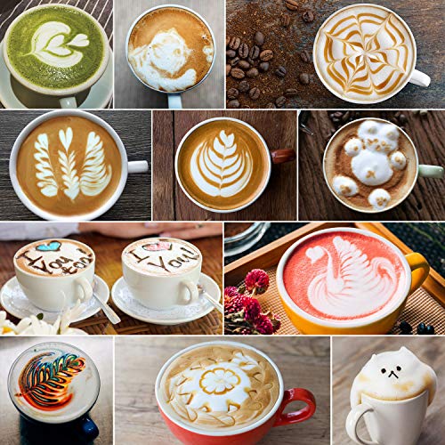 Milk Frothing Pitcher, 8.5oz/12oz/20oz/32oz/50oz/66oz Milk Frother Cup Stainless Steel, Espresso Accessories, Milk Steaming Pitchers Coffee Cappuccino Latte Art Barista Milk Jug Cup with Art Pen,12oz - My Kitchen Products