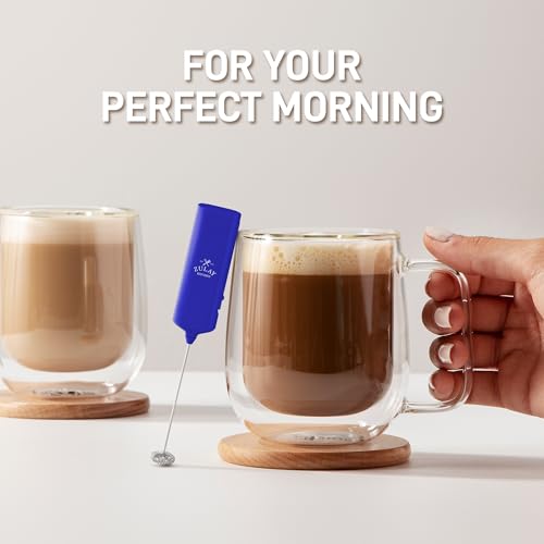 Mini & Mighty Milk Frother Wand – Powerful Handheld Coffee Frother, Battery Operated Drink Mixer – Compact Pocket Size – Detachable Whisk for Latte, Cappuccino, Matcha, Hot Chocolate - My Kitchen Products