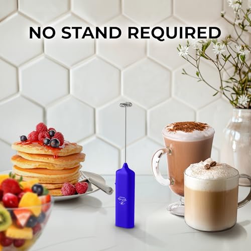 Mini & Mighty Milk Frother Wand – Powerful Handheld Coffee Frother, Battery Operated Drink Mixer – Compact Pocket Size – Detachable Whisk for Latte, Cappuccino, Matcha, Hot Chocolate - My Kitchen Products