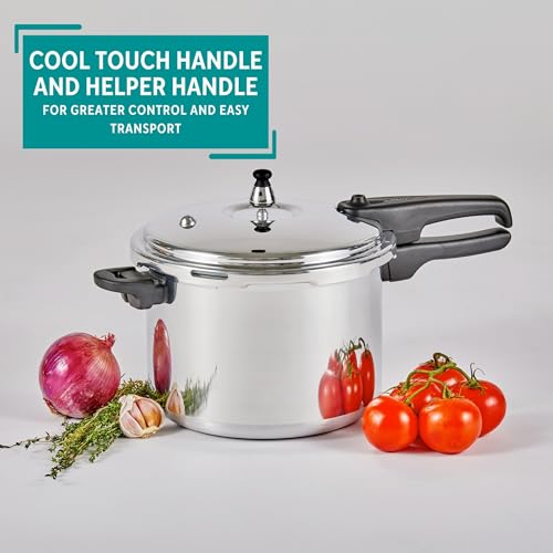 Mirro 92160A Polished Aluminum 10-PSI Pressure Cooker Cookware, 6-Quart, Silver - My Kitchen Products