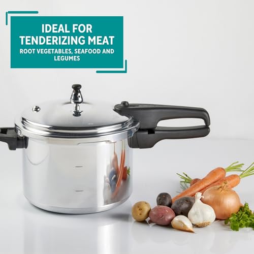 Mirro 92160A Polished Aluminum 10-PSI Pressure Cooker Cookware, 6-Quart, Silver - My Kitchen Products