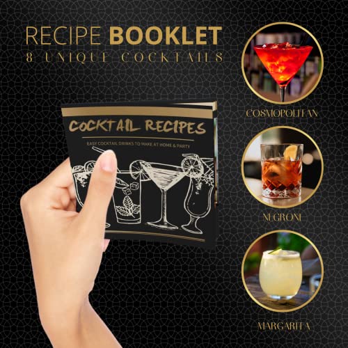 Mixology Bartender Kit – 24 Piece Gold Cocktail Shaker Set w/Stand – Essential Home Bar Accessories Martini Shaker, Jigger, Muddler, Chilling Cubes & More - My Kitchen Products