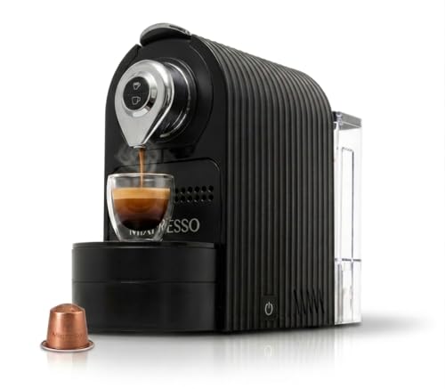 Mixpresso Black Espresso Coffee Machine – Compact 1400W Single Serve Coffee Maker Compatible with Nespresso OriginalLine Capsules, One-Touch Operation, 19-Bar Italian Pump, 27oz Water Tank - My Kitchen Products