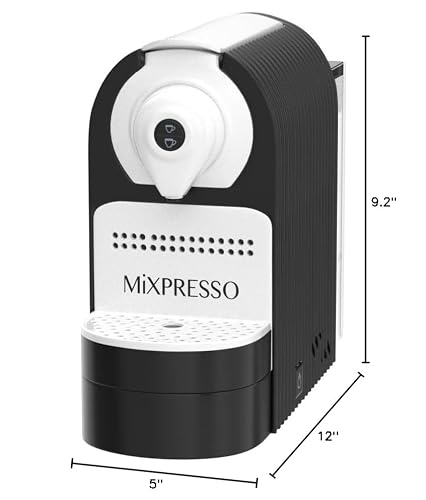 Mixpresso Black Espresso Coffee Machine – Compact 1400W Single Serve Coffee Maker Compatible with Nespresso OriginalLine Capsules, One-Touch Operation, 19-Bar Italian Pump, 27oz Water Tank - My Kitchen Products
