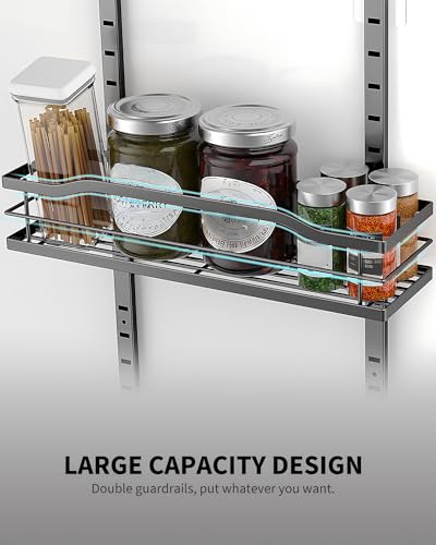Moforoco 9-Tier Over The Door Pantry Organizer, Pantry Organization and Storage, Black Hanging Basket Wall Spice Rack Seasoning Shelves, Home & Kitchen Bedroom Bathroom House Essentials - My Kitchen Products