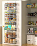 Moforoco 9-Tier Over The Door Pantry Organizer, Pantry Organization and Storage, Black Hanging Basket Wall Spice Rack Seasoning Shelves, Home & Kitchen Bedroom Bathroom House Essentials - My Kitchen Products