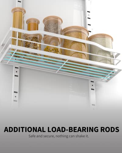 Moforoco White 9-Tier Over The Door Pantry Organizer, Pantry Organization And Storage, Metal Hanging Spice Rack Shelves Door, Home & Kitchen Essentials, Laundry Room Bathroom Organization - My Kitchen Products
