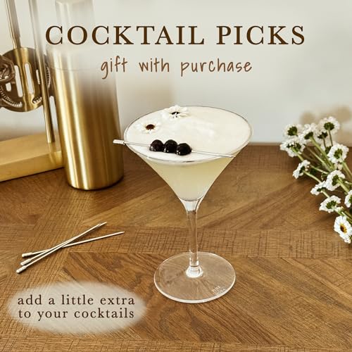MORA PURE Martini Glasses, Set of 4-7oz - Handblown Premium Crystal Glass for Cockails, Martinis, Home Bar, Cosmos, Gimlet, Parties, Etc - Modern Classic Cocktail Glassware, Gift for Him/Her - My Kitchen Products