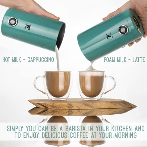 Moss & Stone Electric Milk Frother & Milk Warmer for Latte & Cappuccino - My Kitchen Products