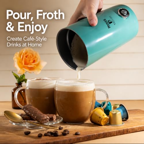 Moss & Stone Electric Milk Frother & Milk Warmer for Latte & Cappuccino - My Kitchen Products
