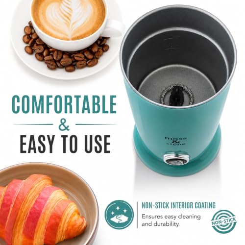 Moss & Stone Electric Milk Frother & Milk Warmer for Latte & Cappuccino - My Kitchen Products