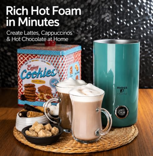 Moss & Stone Electric Milk Frother & Milk Warmer for Latte & Cappuccino - My Kitchen Products