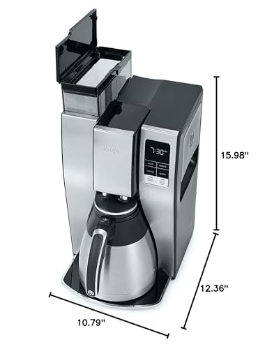 Mr. Coffee 10-Cup Programmable Coffee Maker, Insulated Thermal Carafe, Brew Strength Selection, Brew Now or Later, Stainless Steel - My Kitchen Products