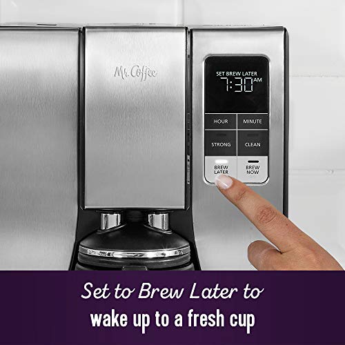 Mr. Coffee 10-Cup Programmable Coffee Maker, Insulated Thermal Carafe, Brew Strength Selection, Brew Now or Later, Stainless Steel - My Kitchen Products