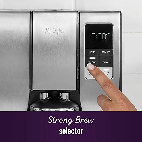 Mr. Coffee 10-Cup Programmable Coffee Maker, Insulated Thermal Carafe, Brew Strength Selection, Brew Now or Later, Stainless Steel - My Kitchen Products