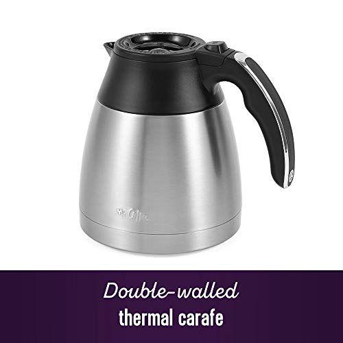 Mr. Coffee 10-Cup Programmable Coffee Maker, Insulated Thermal Carafe, Brew Strength Selection, Brew Now or Later, Stainless Steel - My Kitchen Products