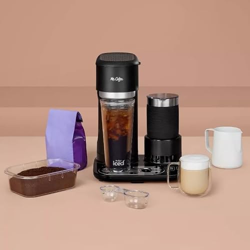 Mr. Coffee 4-in-1 Single-Serve Latte, Iced, and Hot Coffee Maker with Milk Frother and Tumbler Black - My Kitchen Products