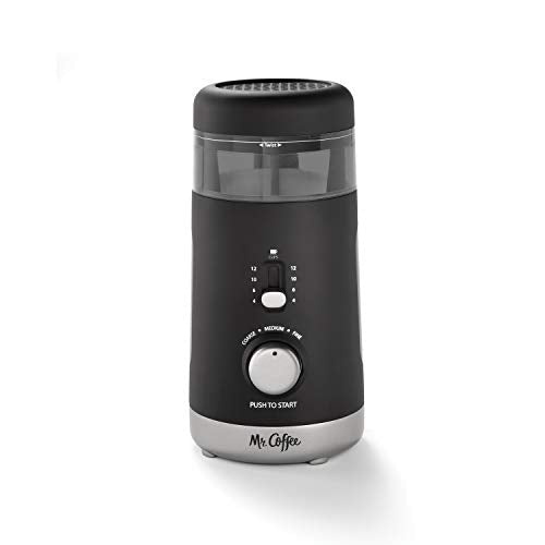 Mr. Coffee Automatic Coffee Grinder with 5 Presets, 12 Cup Capacity, Black – Ideal for Home Use and Espresso Lovers - My Kitchen Products
