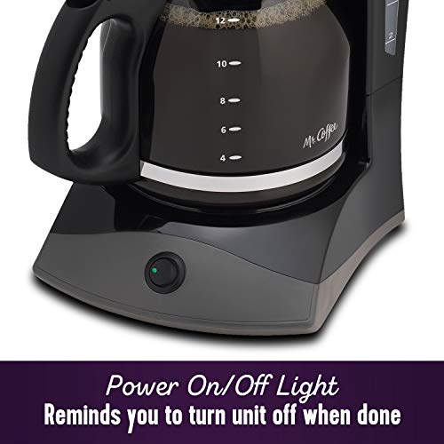 Mr. Coffee Black Coffee Maker, 12 Cups, with Auto Pause and Glass Carafe, Perfect for Home and Office Use - My Kitchen Products