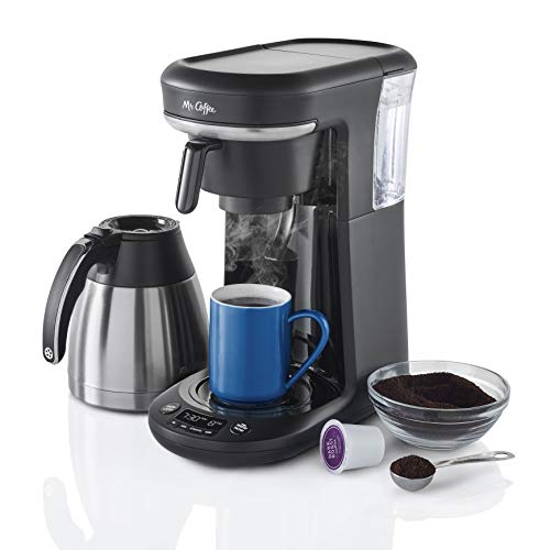 Mr. Coffee Coffee Maker, Programmable Coffee Machine for Single Serve or Carafe Coffee, 10 Cups, Black - My Kitchen Products