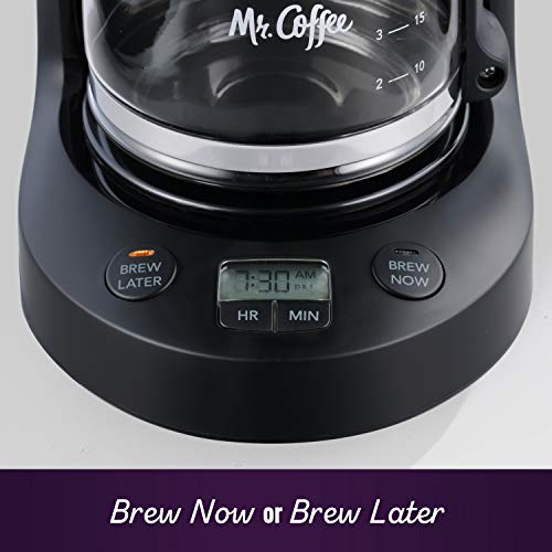 Mr. Coffee Programmable Coffee Maker 5 Cups with Auto Pause Glass Carafe Compact Design Black - My Kitchen Products