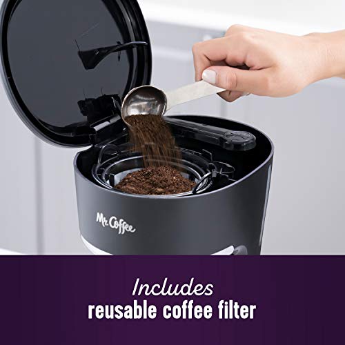 Mr. Coffee Programmable Coffee Maker 5 Cups with Auto Pause Glass Carafe Compact Design Black - My Kitchen Products