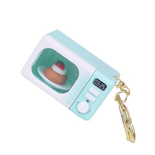 Msioytog Microwave Shape Keychain with LED Light Auditory Play Lobster Clasp Design for Learning Phone Case Accessory Paren - My Kitchen Products