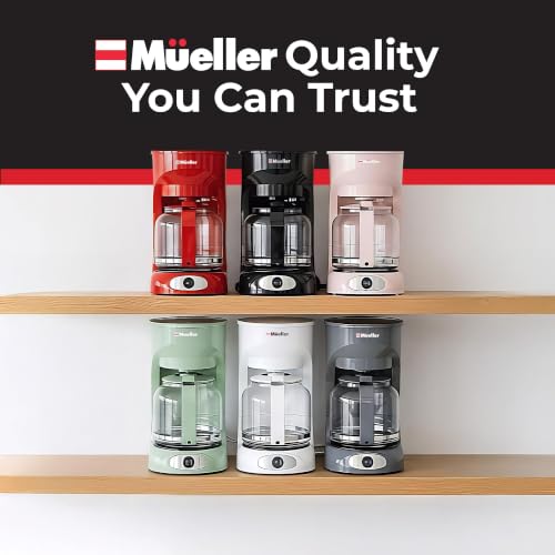 MUELLER HOME 12-Cup Drip Coffee Maker, Green, Borosilicate Carafe - My Kitchen Products