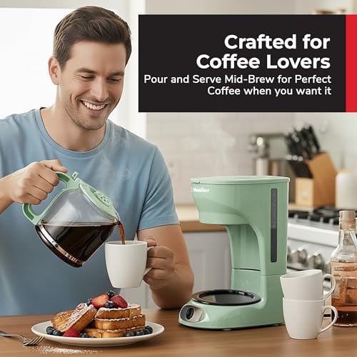 MUELLER HOME 12-Cup Drip Coffee Maker, Green, Borosilicate Carafe - My Kitchen Products