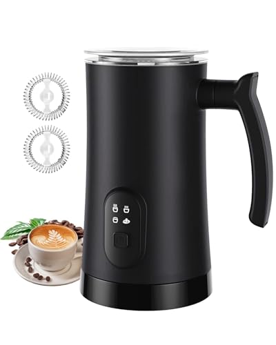 MUMAO Milk Frother, 4-in-1 Electric Milk Steamer, 350ml/11.8oz Automatic Frother for Coffee, Warm and Cold Foam Maker for Latte, Cappuccino and Hot Chocolate (Black) - My Kitchen Products