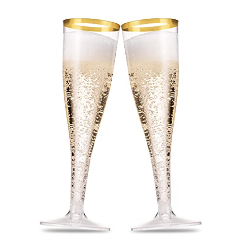 Munfix 100 Pack Gold Plastic Champagne