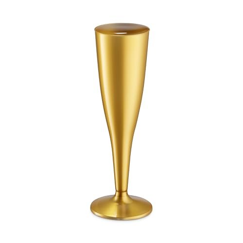 Munfix 30 Pack Gold Plastic Champagne Flutes - 5 Oz Disposable Toasting Glasses - Wedding Party Cocktail Mimosa Plastic Cups - My Kitchen Products