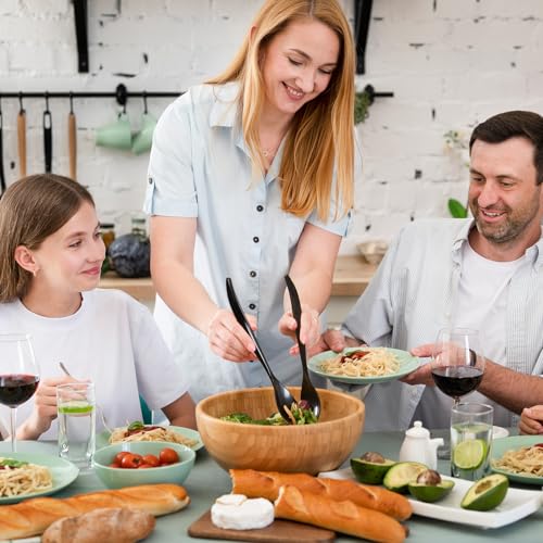 Mwellewm 18Pcs Serving Utensils, 10'' Plastic Serving Utensils Set, Disposable Serving Spoons for Buffet, Large Serving Tongs for Food, Heavy Duty Party Supplies for Salad Soup Cooking Catering(Black) - My Kitchen Products