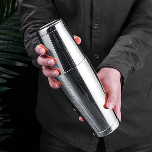 Mwellewm 8 Pcs Cocktail Shaker Boston Shaker Set Professional Bartender Kit Bar Stainless Steel Drink Shaker Bartending Martini Tin with 18oz & 28oz Mixed Alcohol Tool for Beginner(Silver) - My Kitchen Products