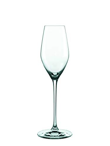 Nachtmann Supreme Champagne Flutes, Set of 4 Lead-Free 10.1 oz Crystal Stemware with Slimline Shape & Sparkling