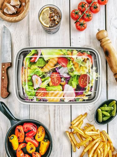 NEEBAKE 60 Sets 28oz Meal Prep Container - Reusable Plastic Food Storage Containers with Lids, Fits Microwave, Freezer and Dishwasher Safe - My Kitchen Products