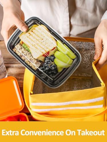NEEBAKE 60 Sets 28oz Meal Prep Container - Reusable Plastic Food Storage Containers with Lids, Fits Microwave, Freezer and Dishwasher Safe - My Kitchen Products