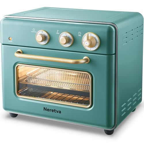 Neretva [21 QT& 6-in-1] Toaster Oven & Air Fryer, Compact Toaster Ovens Countertop with 5 Slices 1500W Rapid Heat Air Fryer Toaster Oven Combo Stainless Steel for Bake/Toast/Broil/Air Fryer/Defrost - My Kitchen Products