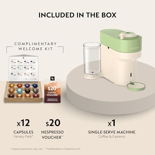 Nespresso Limited-Edition Vertuo Pop+ Coffee and Espresso Maker by Breville, Pistachio - My Kitchen Products