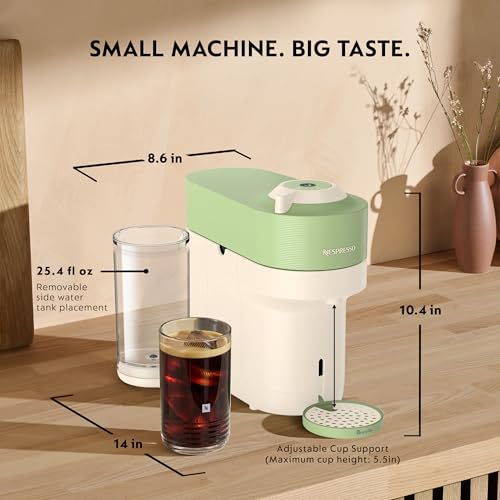Nespresso Limited-Edition Vertuo Pop+ Coffee and Espresso Maker by Breville, Pistachio - My Kitchen Products