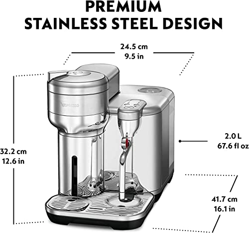 Nespresso Vertuo Creatista Coffee and Espresso Maker by Breville, Brushed Stainless Steel - My Kitchen Products