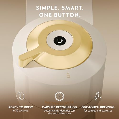 Nespresso Vertuo Next Coffee and Espresso Maker by De'Longhi, Creamy White and Gold - My Kitchen Products