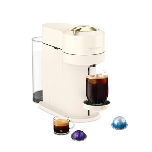 Nespresso Vertuo Next Coffee and Espresso Maker by De'Longhi, Creamy White and Gold - My Kitchen Products