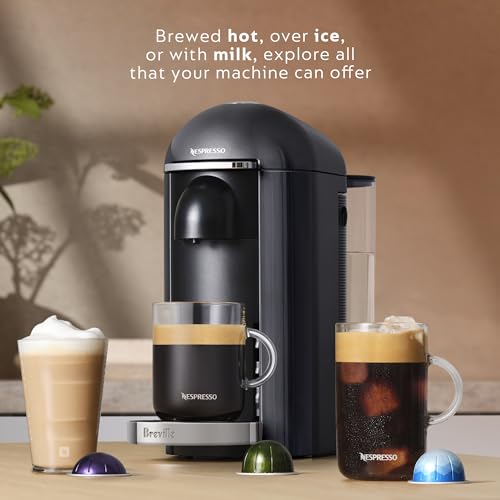 Nespresso Vertuo Plus Deluxe Coffee and Espresso Maker by Breville, Piano Black with Aeroccino Milk Frother - My Kitchen Products