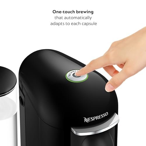 Nespresso Vertuo Plus Deluxe Coffee and Espresso Maker by Breville, Piano Black with Aeroccino Milk Frother - My Kitchen Products