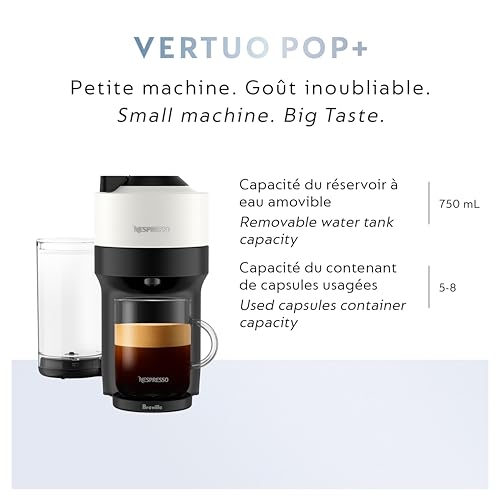 Nespresso Vertuo Pop+ Coffee and Espresso Maker by Breville, Coconut White - My Kitchen Products