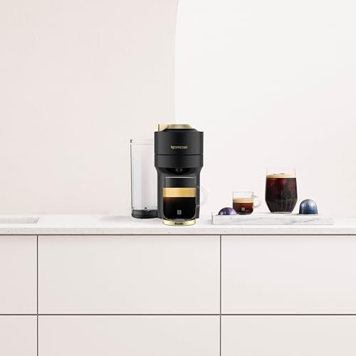 Nespresso Vertuo Pop+ Coffee and Espresso Maker by Breville, Matte Black Gold - My Kitchen Products