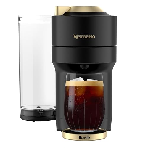 Nespresso Vertuo Pop+ Coffee and Espresso Maker by Breville, Matte Black Gold - My Kitchen Products